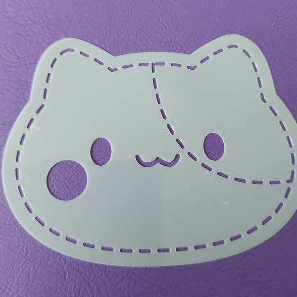 Anime Little KittenCat Face Thin Acrylic Sewing Template