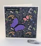 Butterflies birthday card, handmade card for her, best friend 