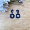 Navy Elegant Drop Earrings