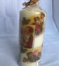 Decorated Candle Vintage Santas Children Christmas Decoupage Unusual 16cms - Image 2