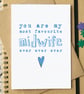 Funny "Favourite Midwife" Thank You Card - Image 1