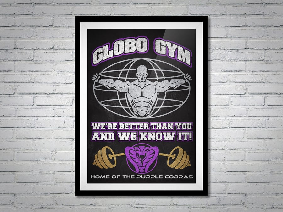 Dodgeball Globogym Purple Cobras Movie Poster Print Wall Art Gift 
