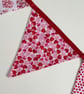 Large bunting with pink hearts - reversible - Image 2