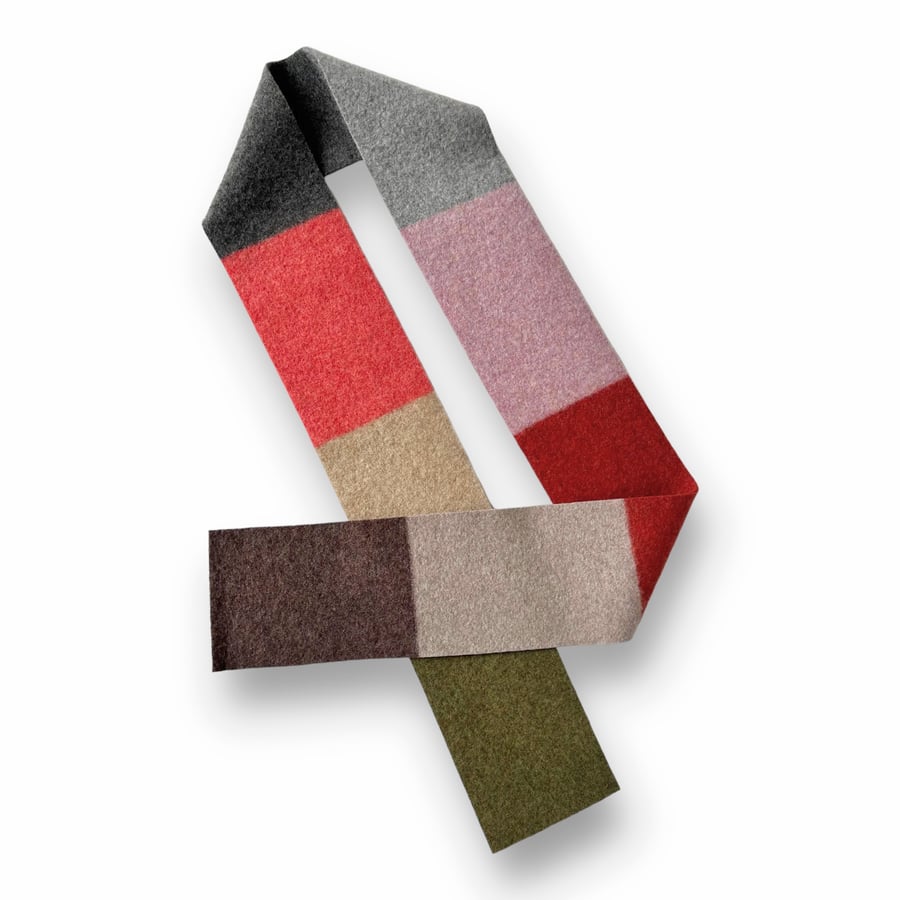 Skinny felted scarves