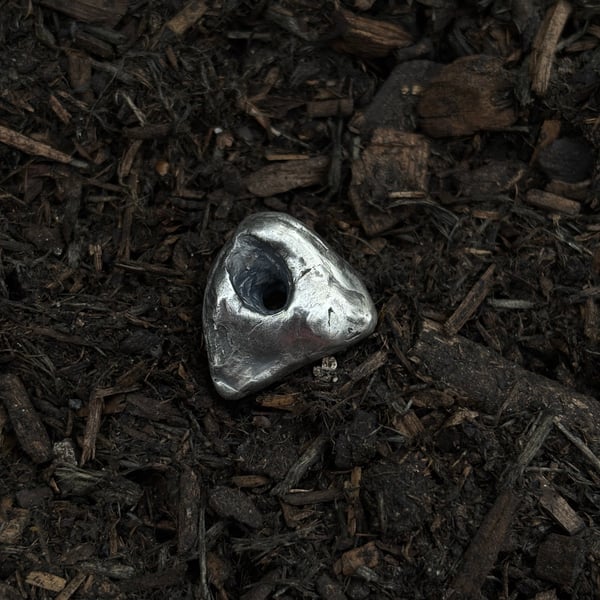 Solid Silver Hagstone Pendant 