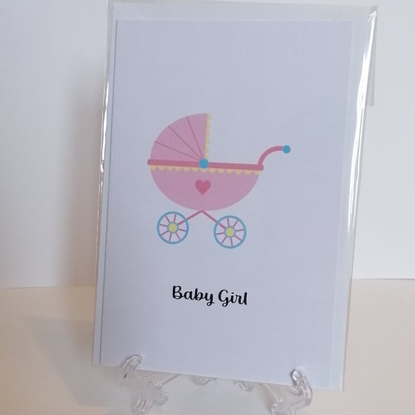 Baby girl greetings card 