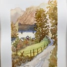 Original watercolour painting artist signed of Lake District