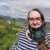 Harris Tweed Macleod Hunting tartan scarf cowl