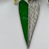 Stained Glass Long Heart suncatcher decoration 