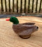 Miniature needle felted mallard duck