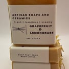 Grapefruit and lemongrass soap with turmeric