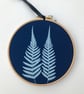  Tree Fern in Cyanotype Botanical Hoop. - Image 2