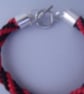 Red and Black Braided Rope Bracelet - Image 2
