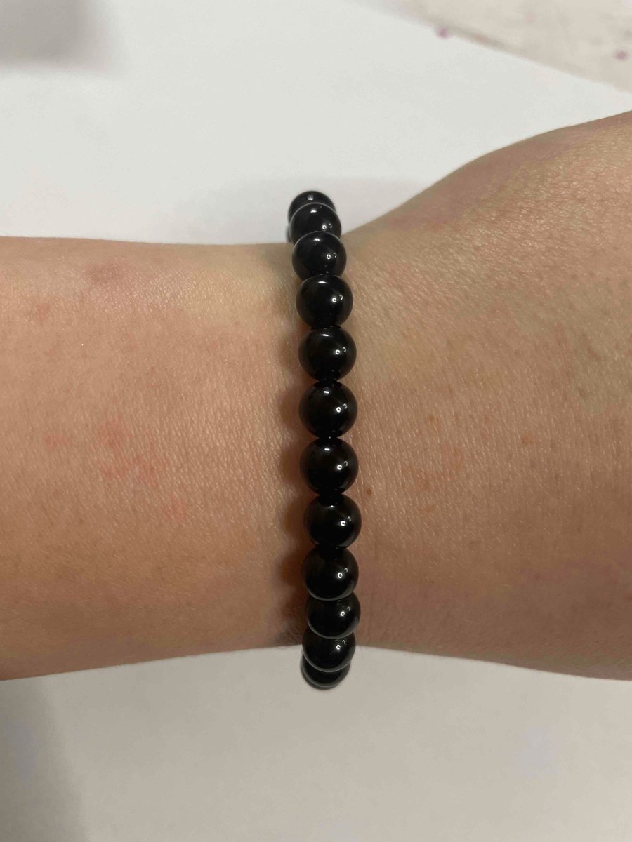 (Obsidian) Handmade Gemstone Bracelet (17cm)