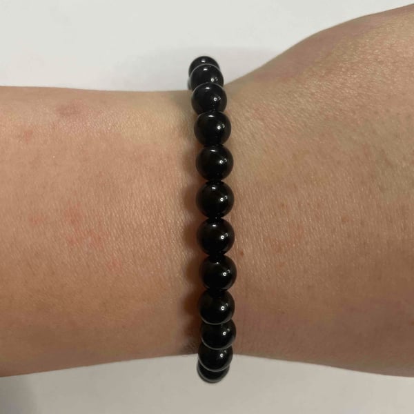 (Obsidian) Handmade Gemstone Bracelet (17cm)