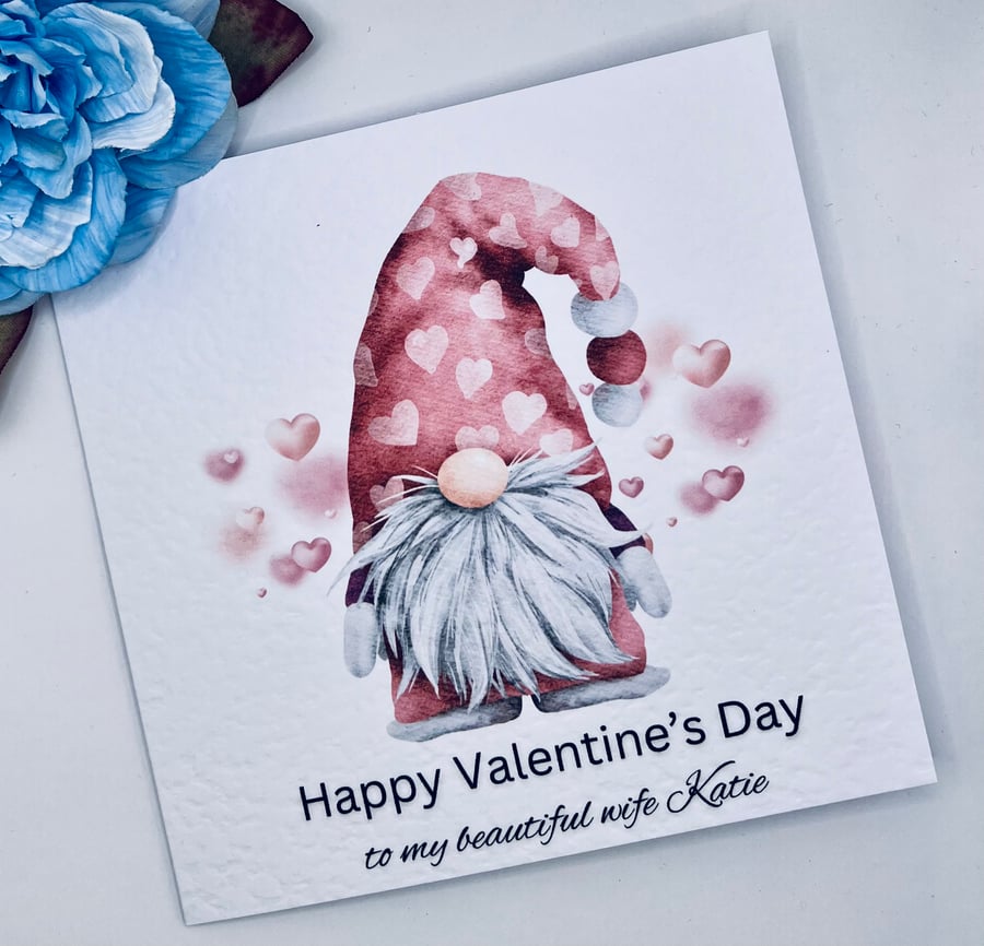 Valentine Gonk Card Personalised