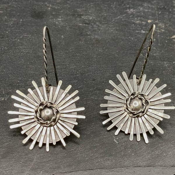 Spiral Flower Earrings