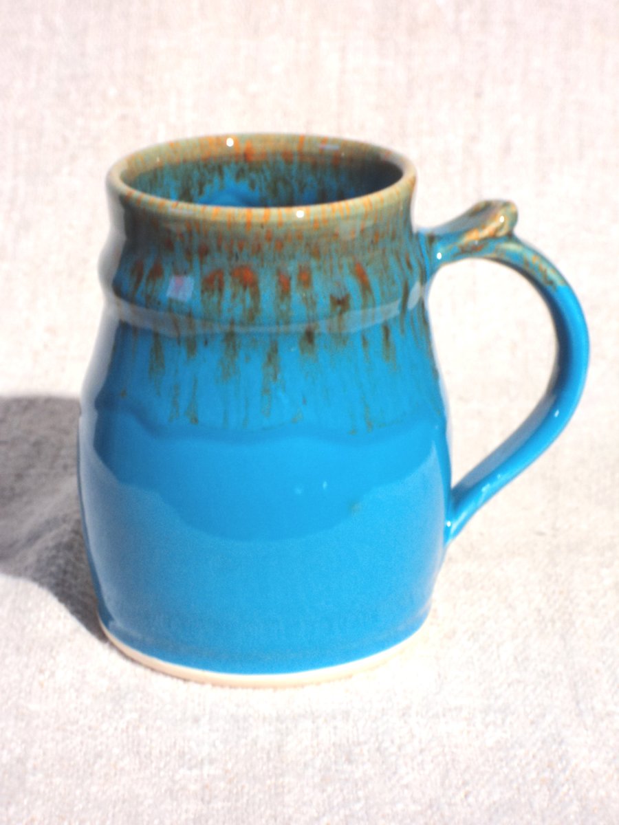 Pint Tankard in Turquoise Glaze - handthrown ceramic