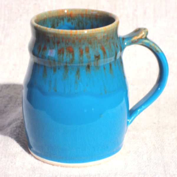 Pint Tankard in Turquoise Glaze - handthrown ceramic