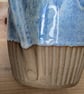 Larger pale blue carved jug (shoulder) - Image 4