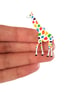 Giraffe Brooch - Handcoloured - Animal Badge