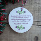 Auld Lang Syne Large Round Wooden Christmas Decoration Tree Ornament