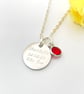 New Baby Mum Pendant Name Dob date of Birth Weight Birthstone Necklace - Image 7