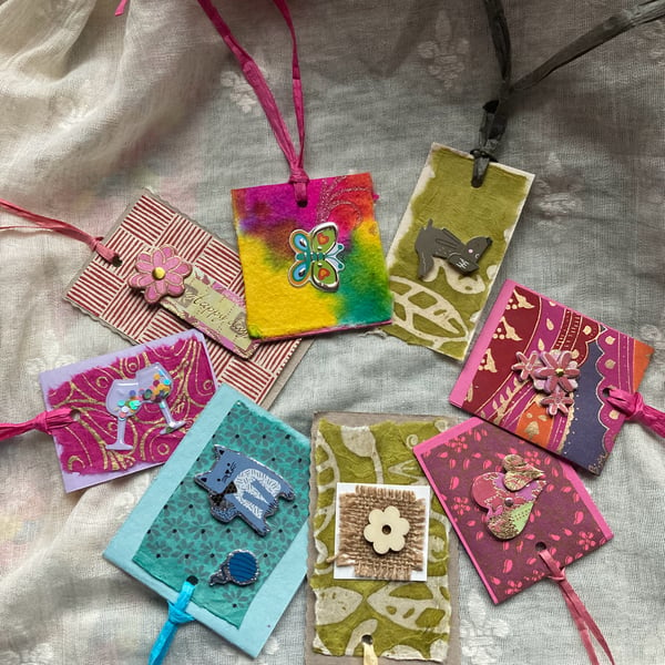 8 handmade funky gift tags