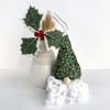 Green Gnome Hanging Christmas Decoration - Made to Order