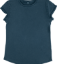 Dragonfly Womens organic cotton rolled short sleeve stonewash denim blue tee - Image 4