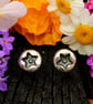 Small star ear studs handmade from solid sterling silver - Image 4