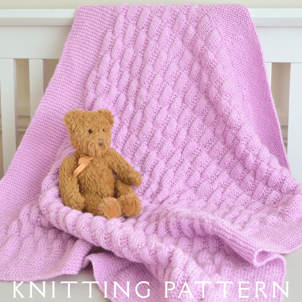 Baby Blanket Design 14 Knitting Pattern PDF Version By Email