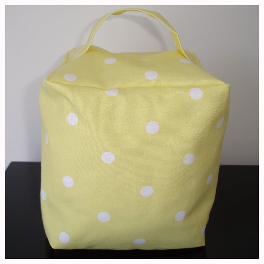 Door Stop Yellow Polka Dot Dots Door Stop Doorstop Unfilled