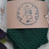 Deep dark forest green bow scarf