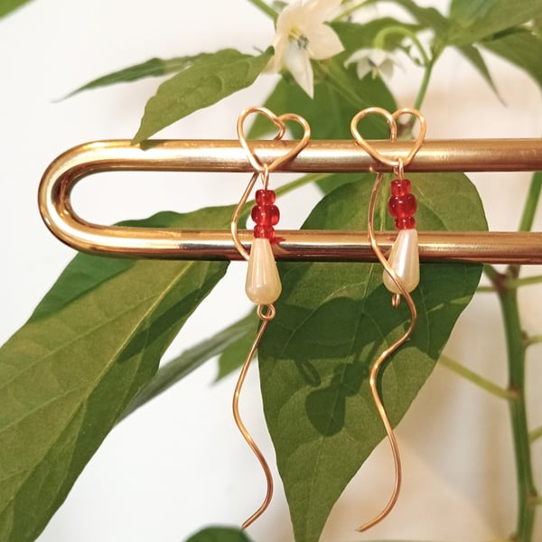 Heart-Shaped Threader Earring 