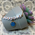   Child's Letter Bead Necklace With Pendant Charm