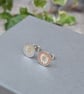 Sterling Silver Daisy Flower Disc Stud Earrings - JBJ3022 - Image 1