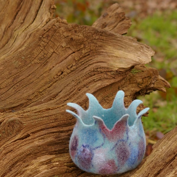 Hand-felted wool bowl