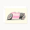 Pink Street Rod Greeting Card - Original Art for a Classic Car Lover