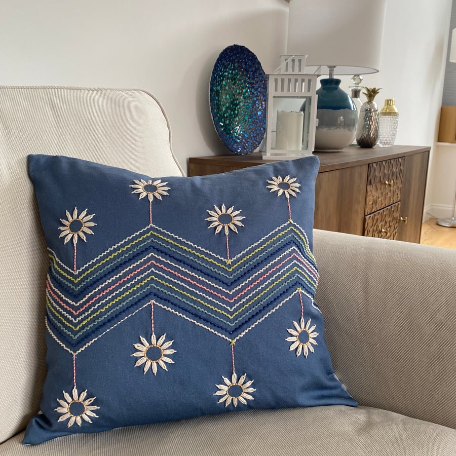 ZigZag Cushion Cover Embroidery Kit