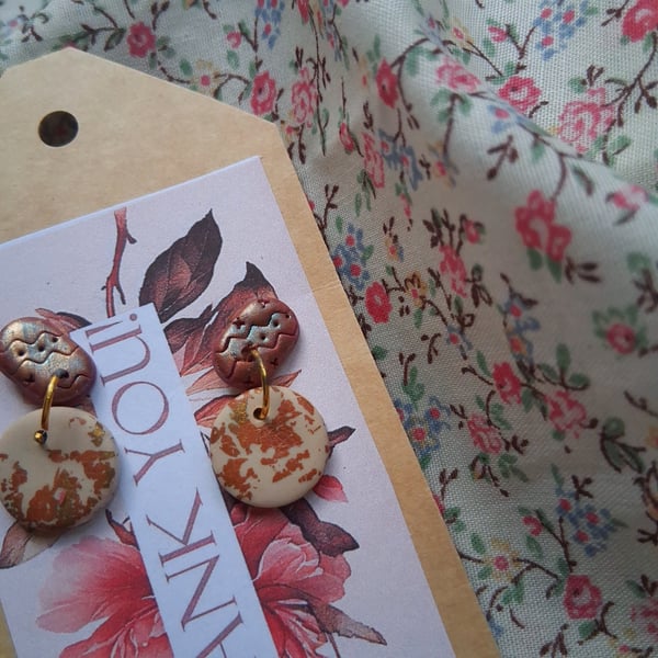 CLEARANCE! polymer clay earrings handmade- reduced-no 19