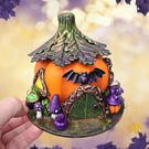 Bat Witch Cottage - Halloween Decoration