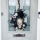 Halloween wreath for front door, ghost wreath, skull wreath, pumpkin wreath, aut