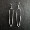 Silver chain dangle earrings