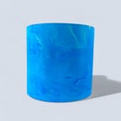  Large Statement Blue Summer Sky Marbled Plant Pot - House Plant Pot