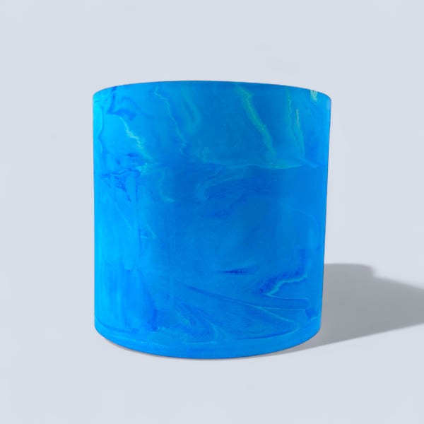  Large Statement Blue Summer Sky Marbled Plant Pot - House Plant Pot