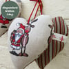 Two Nordic Hearts - Santa And Rudolph Reindeer Hanging Christmas Decorations 