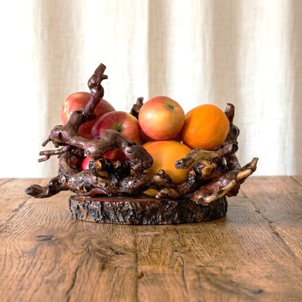 Wooden Fruit Bowl, Driftwood Bowl , Wooden Platter, Decorative Bowl  Hand Bowl