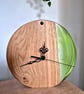 Unique wood and resin clock 