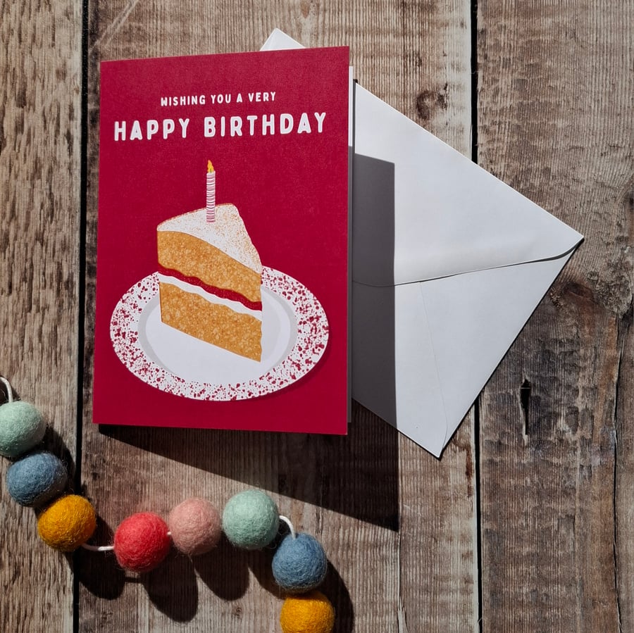 Birthday Cake Greeting Card
